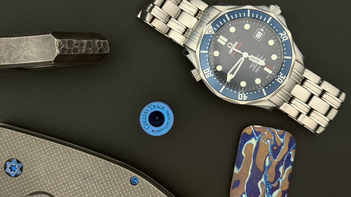 Blurple Crystal Titanium XL The End Bead