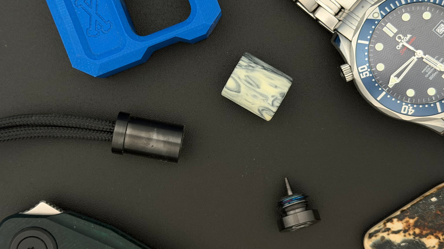 Zirconium The End Bead XL with Russian Bakelite Sleeve