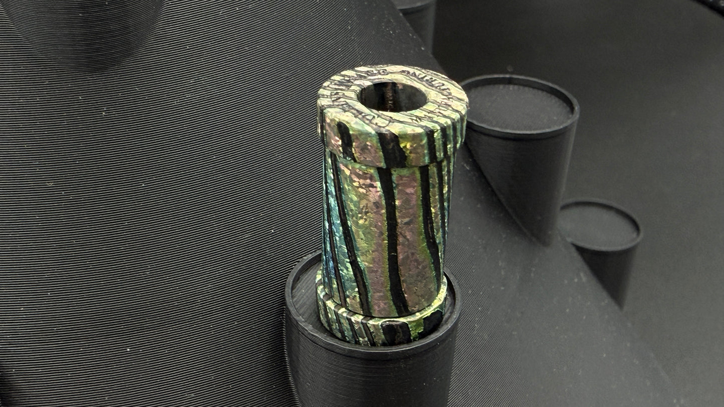 Pink, Green and blue Zircuti XL The End Bead "The Opal"
