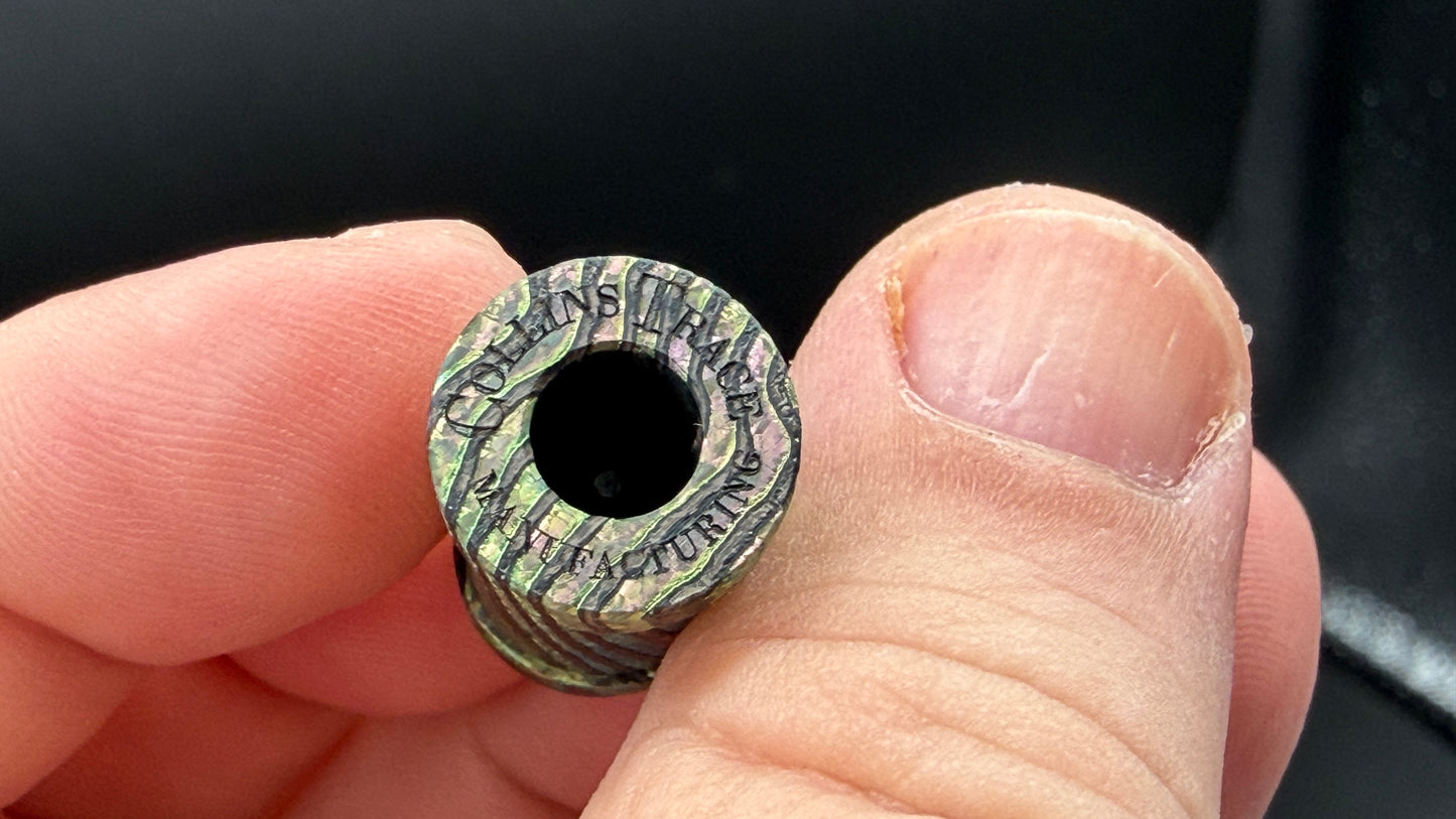 Pink, Green and blue Zircuti XL The End Bead "The Opal"
