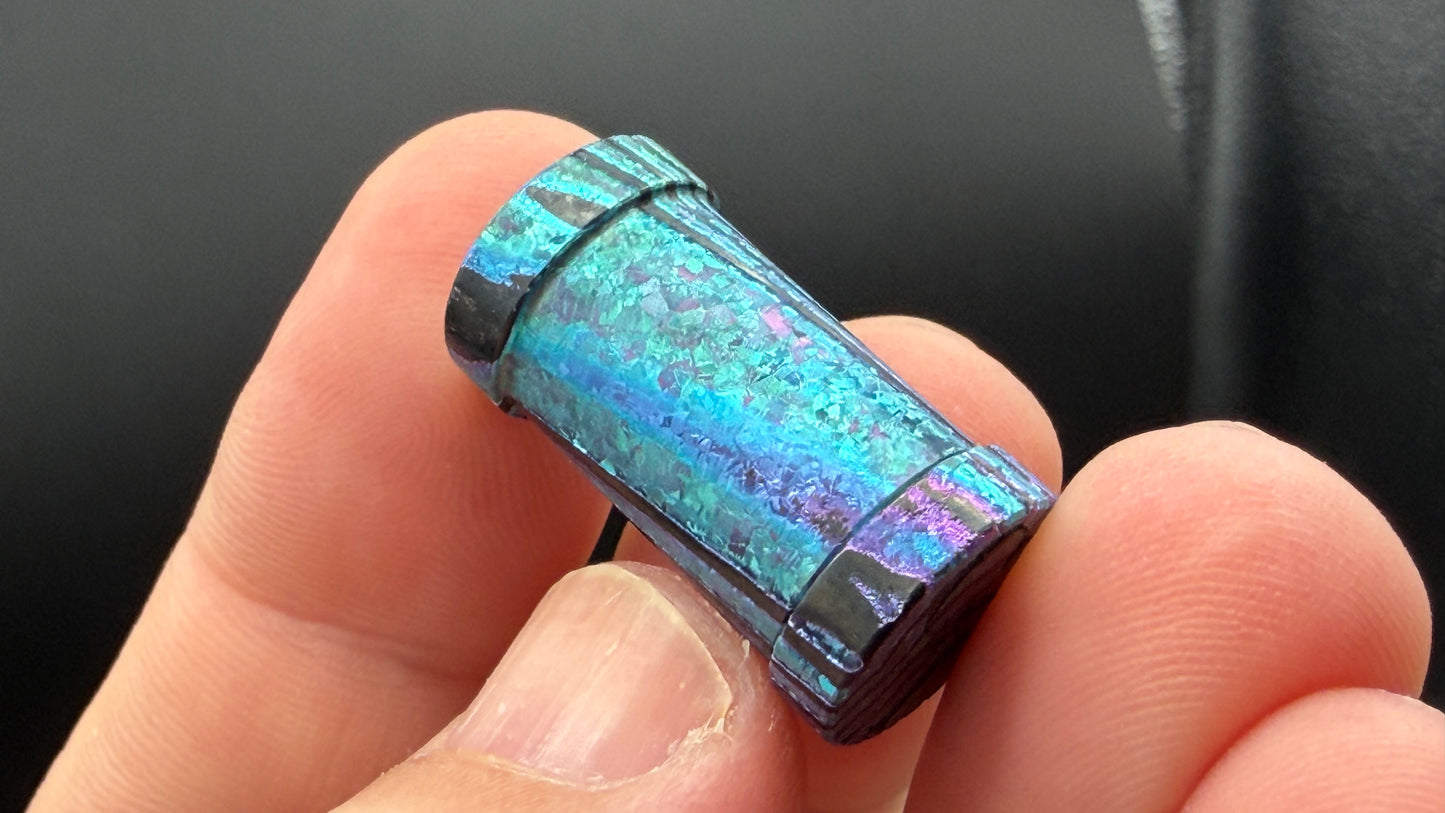 Ice Blue, Purple and Pink Zircuti XL The End Bead
