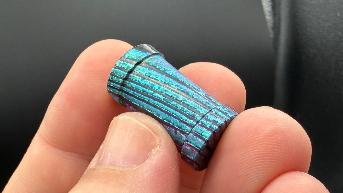 Ice Blue, Purple and Pink Zircuti XL The End Bead