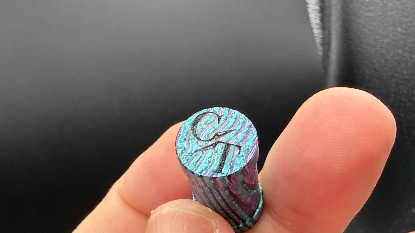 Ice Blue, Purple and Pink Zircuti XL The End Bead