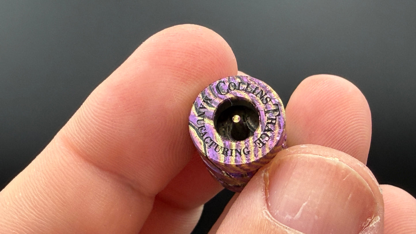 Pink and Gold Zircuti two line The End Bead 2